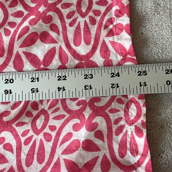 Charter Club Embroidered Split Neck Tunic Pink White Size PM Resort Cruise Chic - Picture 13 of 14